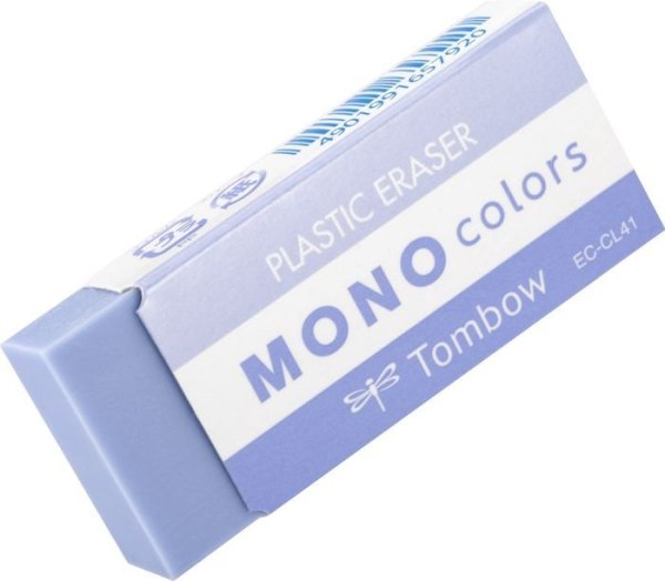 Tombow Guma MONO colors, modrá, samostatné balení v průhledné fólii