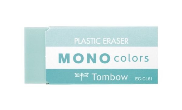Tombow Guma MONO colors, zelená, samostatné balení v průhledné fólii