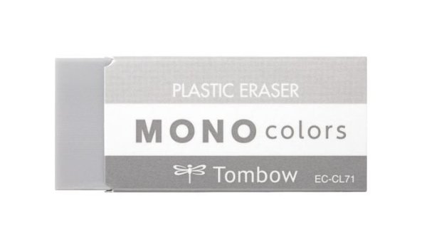 Tombow Guma MONO colors, šedá, samostatné balení v průhledné fólii