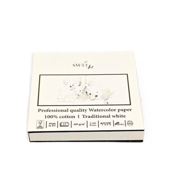 SMLT art Album #Authenticbaby, Akvarel, 9x9x cm, 15 listů, 400g/m2, 100% bavlna