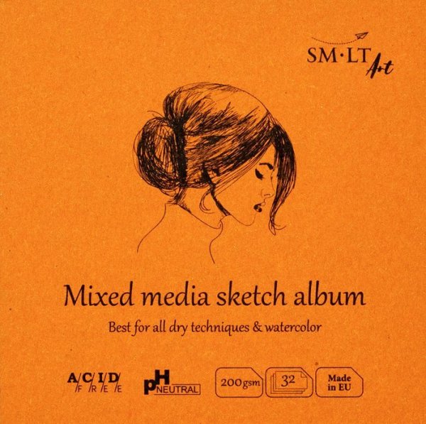 SMLT art Layflat album, MIX media, 14x14cm, 32 listů, 200g/m2