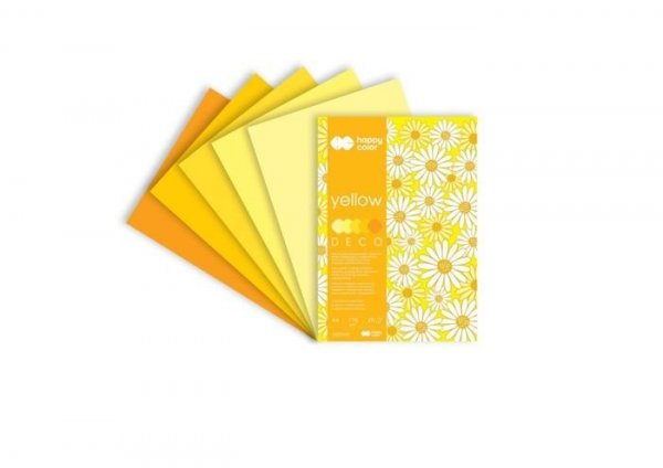 Happy Color HA Blok DECO A4 170g 20l yellow