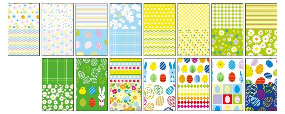 Blok se vzorovanými papíry SPRING, 80g/m2, A4, 15 listů, 30 vzorů