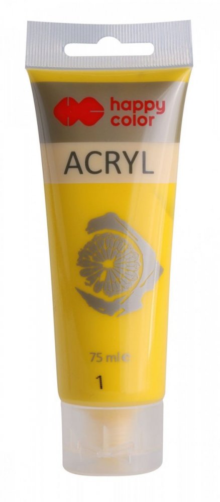 Akrylová barva v tubě 75 ml, žlutá