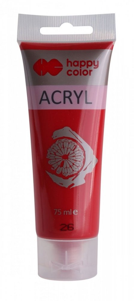 Akrylová barva v tubě 75 ml, tmavě červená