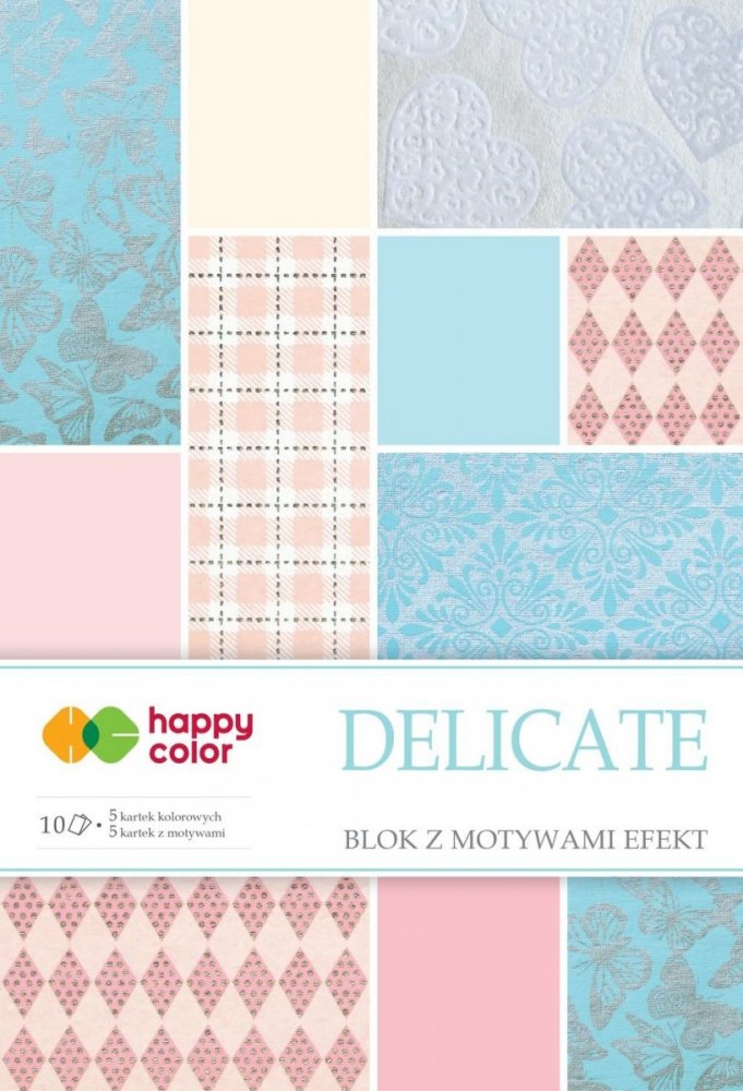 Blok effect DELICATE, 20x29cm, 170-220g/m2, 10 listů, 5 vzorů