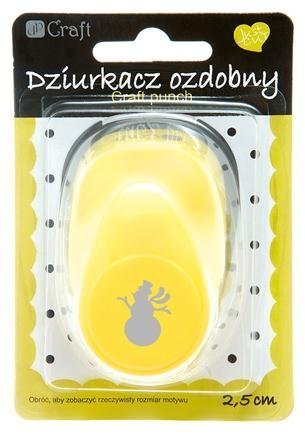 Dekorační děrovačka 2,5 cm – sněhulák 2