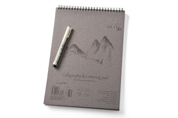 SMLT art Blok na kaligrafii Authentic,  A4, 50 listů, 100 g/m2, šablona linky, spirála
