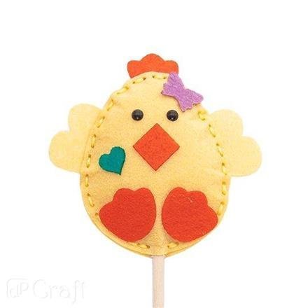 Kreativní filcová sada – kuřátko na špejli 2