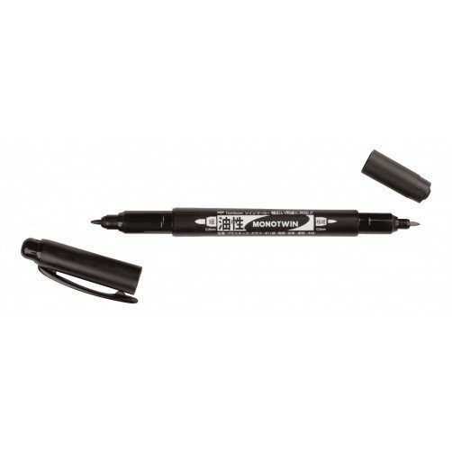 Tombow Oboustranný fineliner Mono Twin, černý