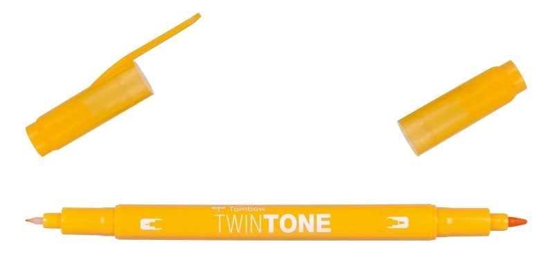 Tombow Oboustranný popisovač TwinTone, chrome yellow