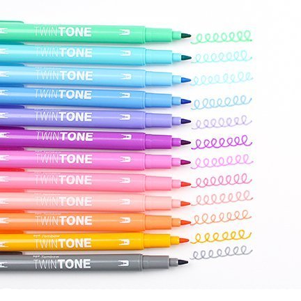 Tombow Oboustranný popisovač TwinTone, light blue