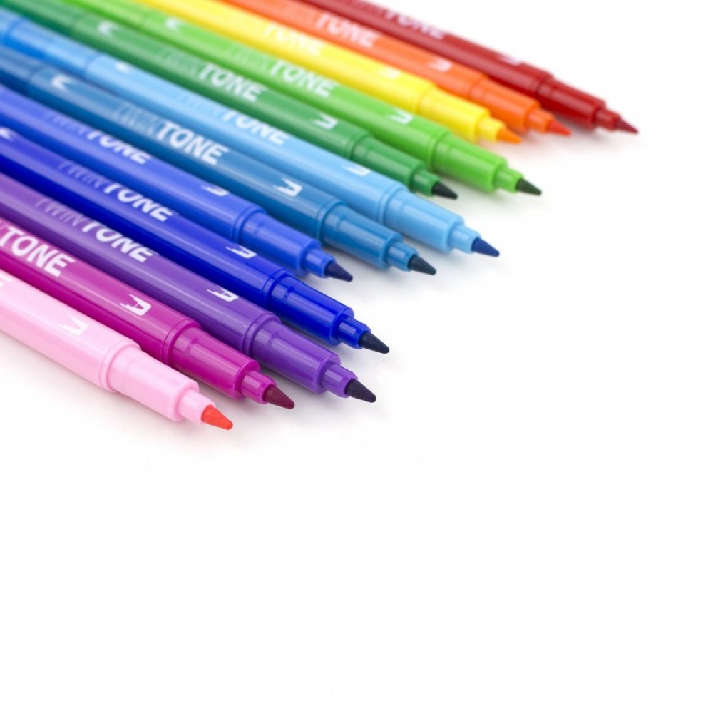 Tombow Sada oboustranných fixů TwinTone, Rainbow