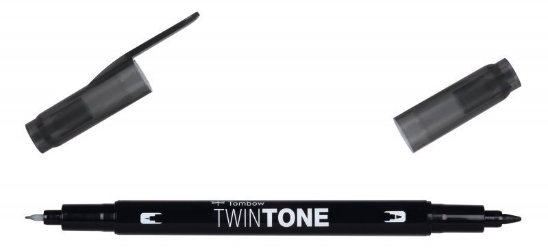 Tombow Oboustranný popisovač TwinTone, black