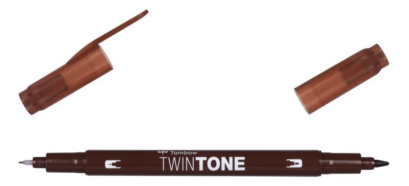 Tombow Oboustranný popisovač TwinTone, chocolate
