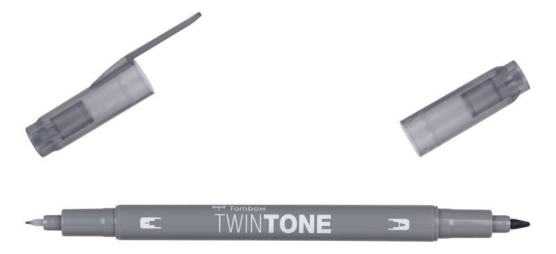 Tombow Oboustranný popisovač TwinTone, grey