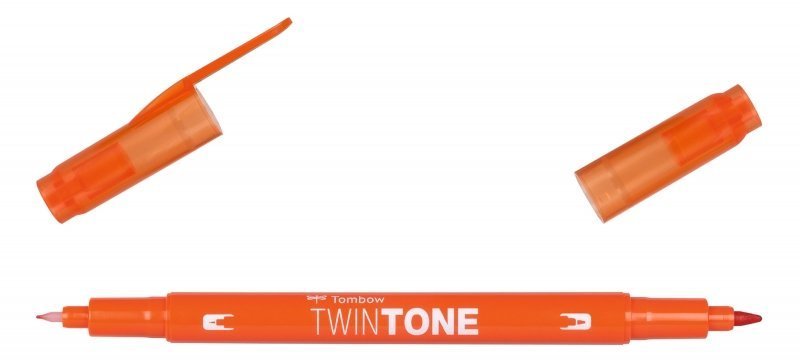 Tombow Oboustranný popisovač TwinTone, charrot orange