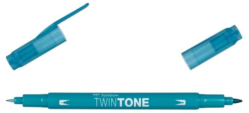 Tombow Oboustranný popisovač TwinTone, turquoise blue