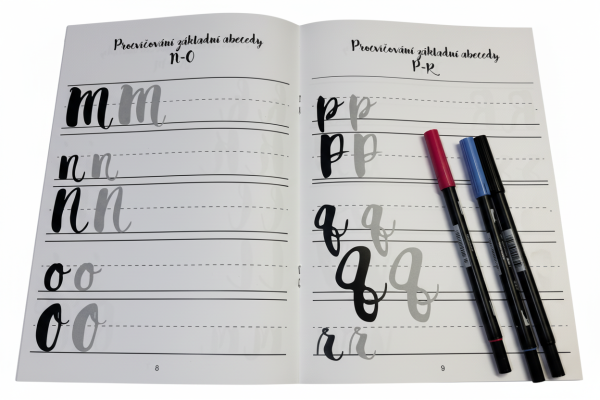 Velké štětcové fixy: Startovací sada pro začínající kaligrafy