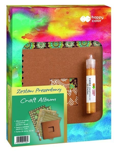 Happy Color Kreativní set Craft album, papíry a zlatá barva