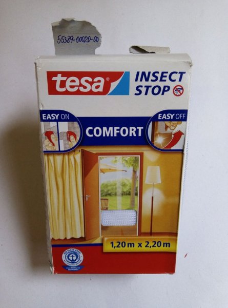 Poškozený obal - Síť proti hmyzu COMFORT, do dveří, bílá, 2x 0,65m x 2,2m