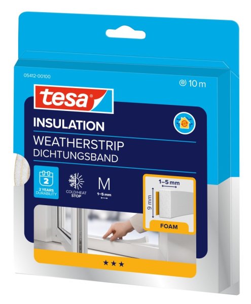 tesa® IZOLAČNÍ Samolepicí pěnové těsnění M, 1-5 mm