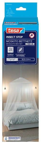 Moskytiéra COMFORT s háčkem na strop, bílá, 12,5m x 2,5m
