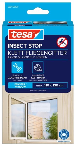 Síť proti hmyzu STANDARD, na okno, bílá, 1,1m x 1,3m