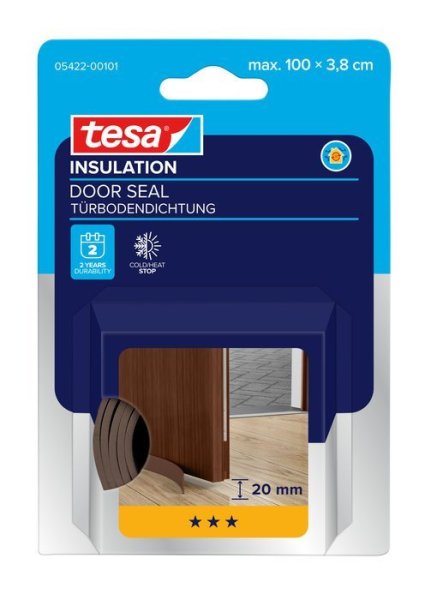 tesa® Pěnové těsnění na dveře, 100 cm x 3,8 cm, hnědé