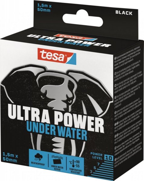 Ultra Power Under Water opravná páska, 1,5m x 50 mm, černá
