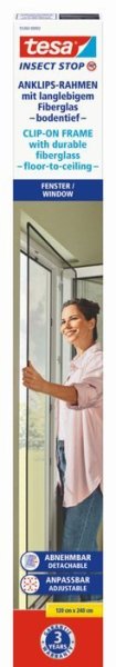 tesa® Clip-on rám se sítí proti hmyzu na okno 1,20 m x 2,40 m