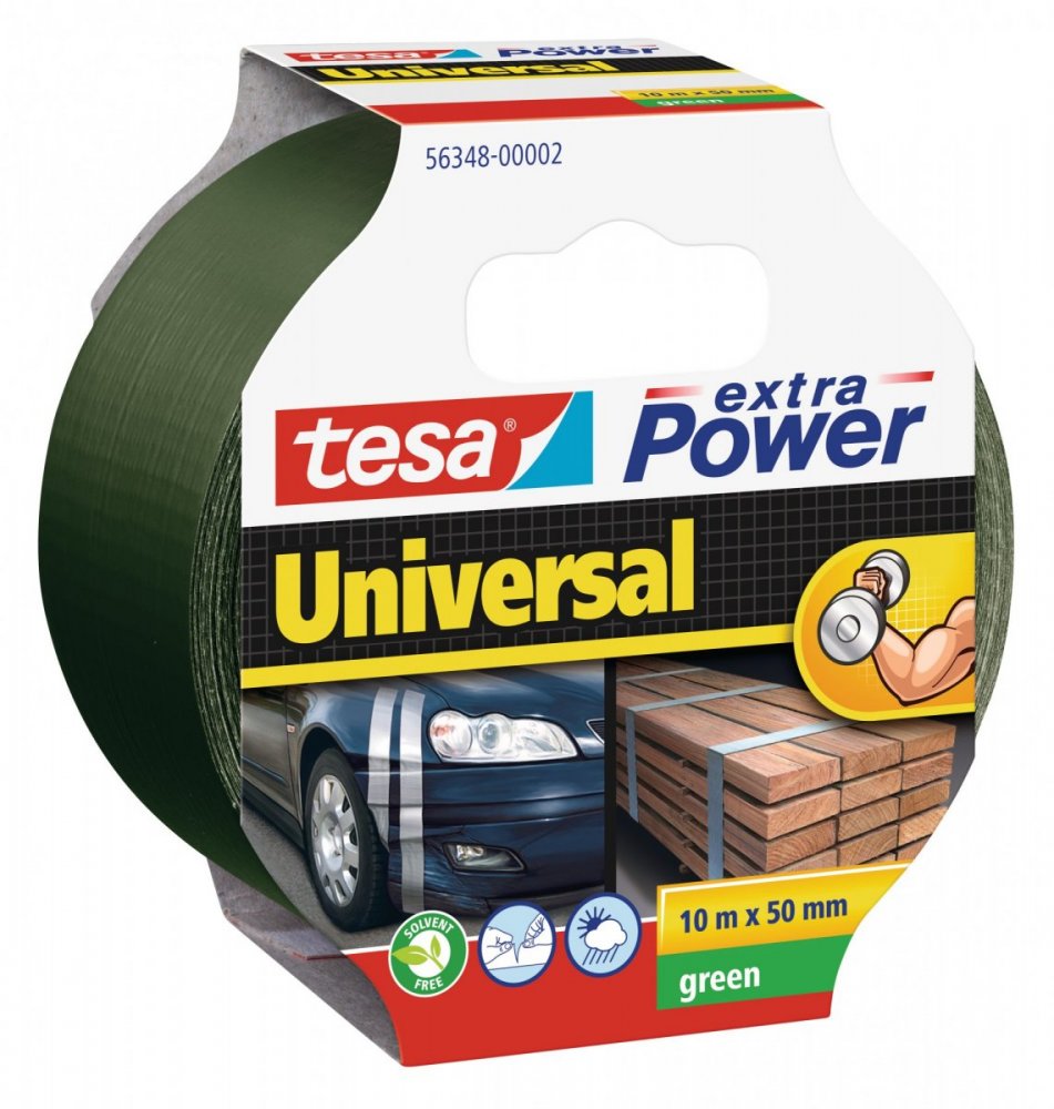 Opravná páska Extra Power Universal, textilní, silně lepivá, zelená, 10m x 55mm