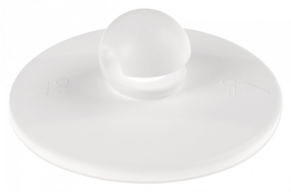 Háčky, na strop, kruhový Ø 6cm, otočný, bílý plast, nosnost 500g, 1ks