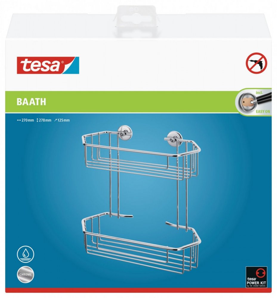 Baath Odkládací košík dvoupatrový, větší 278mm x 270mm x 125mm