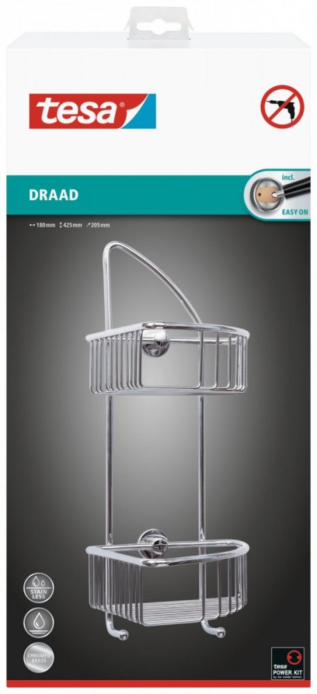 Draad Rohový košík dvoupatrový 425mm x 180mm x 205mm