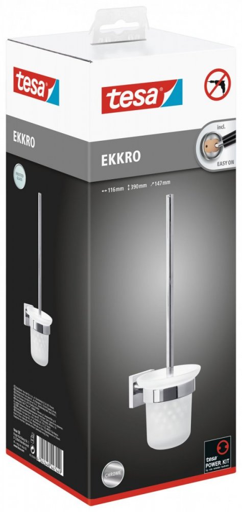 Ekkro Souprava WC štětky s držákem 390mm x 147mm x 116mm