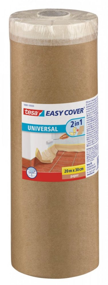 Easy Cover, kombinace zakrývacího papíru a malířské pásky, náplň, světle hnědá, 20m x 3m