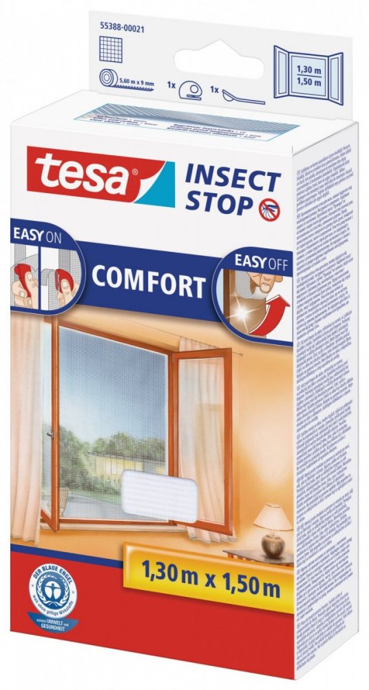 Síť proti hmyzu COMFORT, na okno, bílá, 1,3m x 1,5m