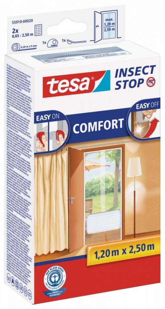 Síť proti hmyzu COMFORT, do dveří, bílá, 2x 0,65m x 2,5m