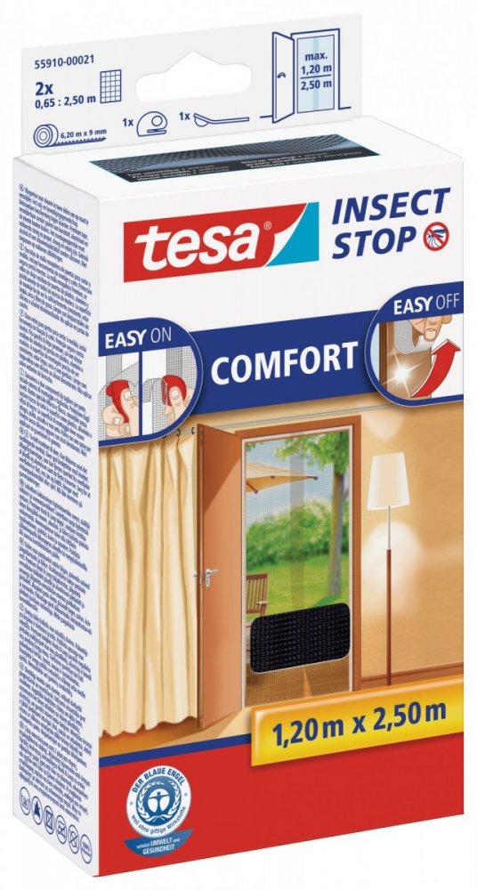 Síť proti hmyzu COMFORT, do dveří, antracitová, 2x 0,65m x 2,5m