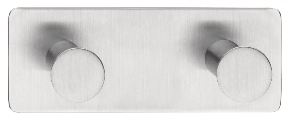 Powerbutton Háčky, CLASSIC dvojháček, matná nerez ocel, obdélníkový, nosnost 12kg