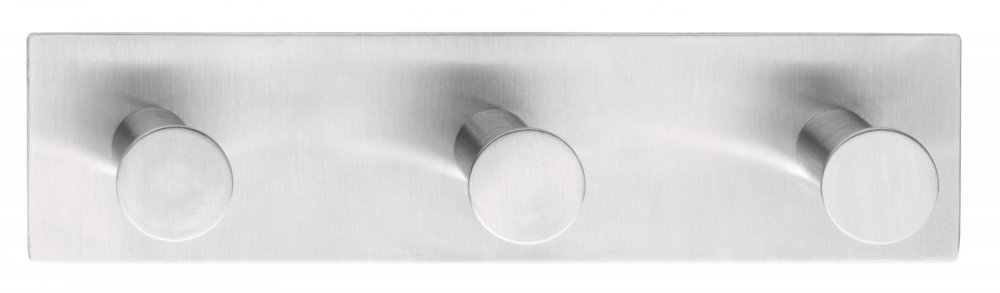 Powerbutton Háčky, CLASSIC trojháček, matná nerez ocel, obdélníkový, nosnost 12kg