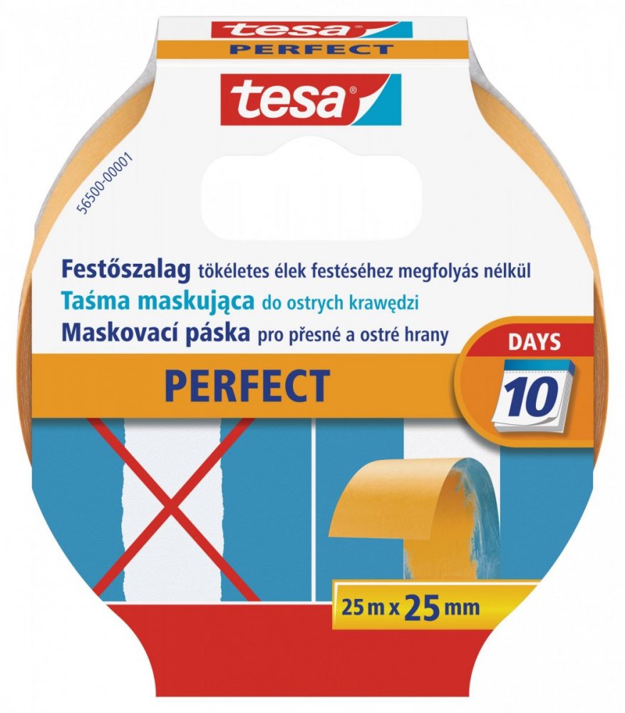 Maskovací páska na ostré přechody,Tesa, béžová, 25m x 25mm