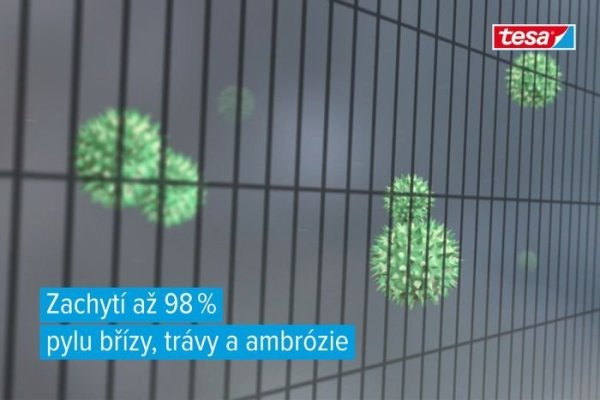 Síť proti pylu do okna, suchý zip, 1,5x1,8m, antracitová