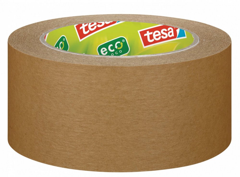 Balicí páska papírová ecoLogo®, odolná, světle hnědá, 50m x 50mm
