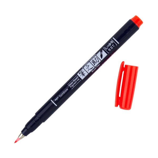 Tombow Štětcový fix Fudenosuke, neon red