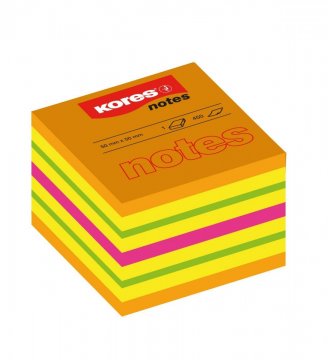 Neonové bločky CUBO Summer 400 lístků 50x50mm, mix barev