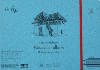 SMLT art Album, šitá vazba, #authenticbook, akvarel 245x176, 12 listů, 280g/m2