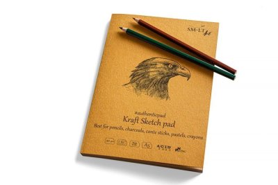 SMLT art Blok Authentic, kraftový, A5, 60 listů, 90g/m2