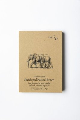 SMLT Blok Authentic, přírodně hnědý, A5, 80 listů, 135g/m2